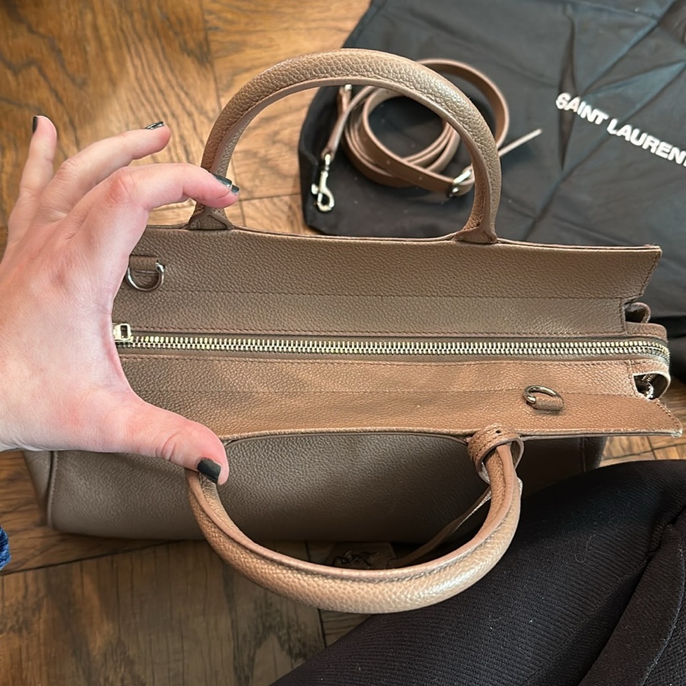 Saint Laurent Rive Gauche Cabas Small Grained Leather Tote - Picture 5 of 12